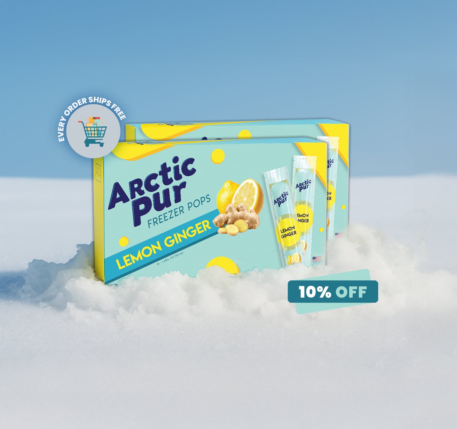 Lemon Ginger Freezer Pop - 2 Boxes
