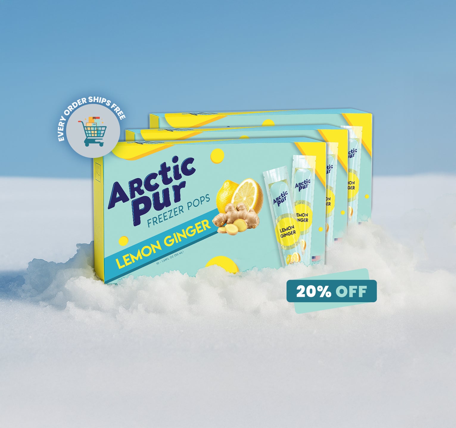 Lemon Ginger Freezer Pop - 3 Boxes