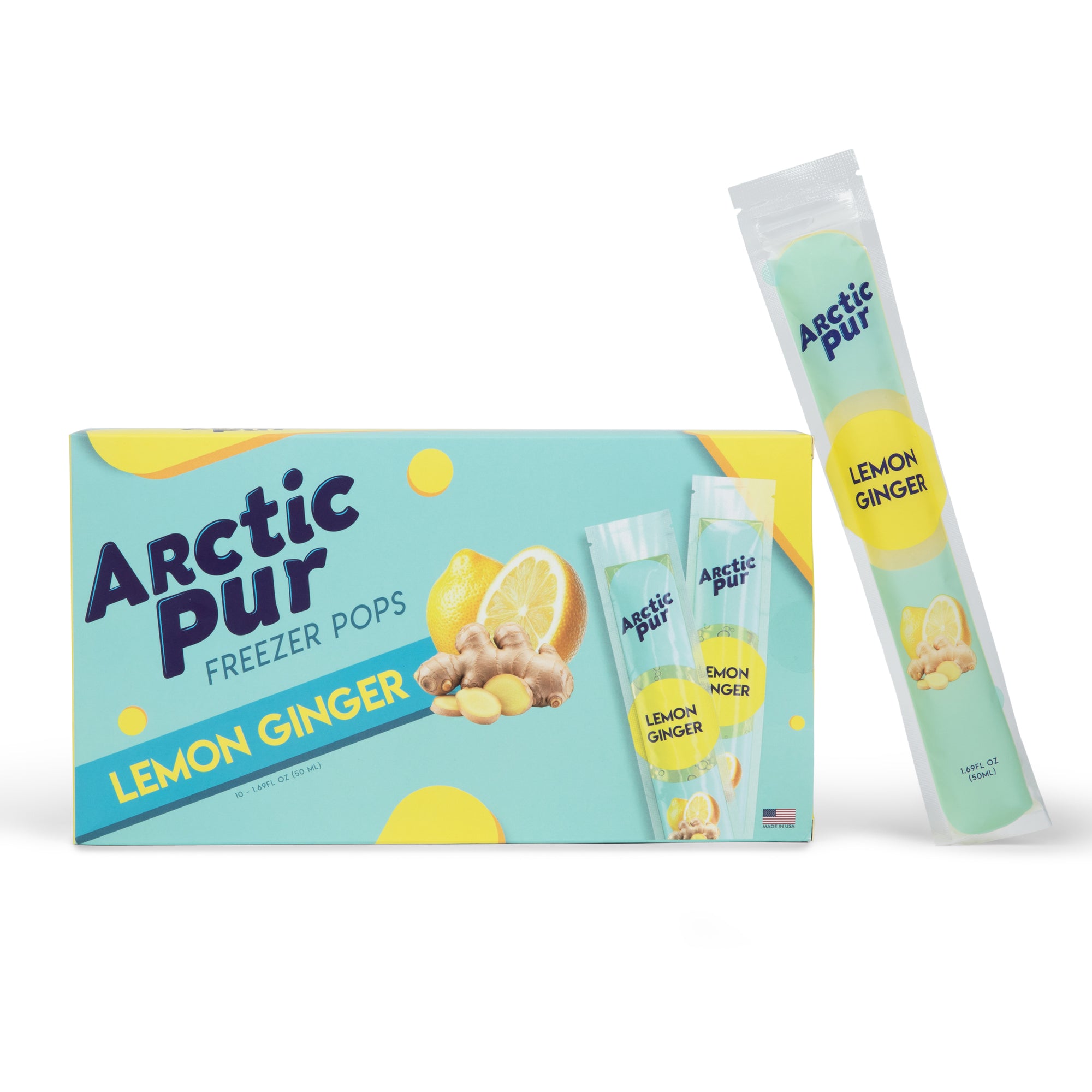 Lemon Ginger Freezer Pop - 1 Box of 10