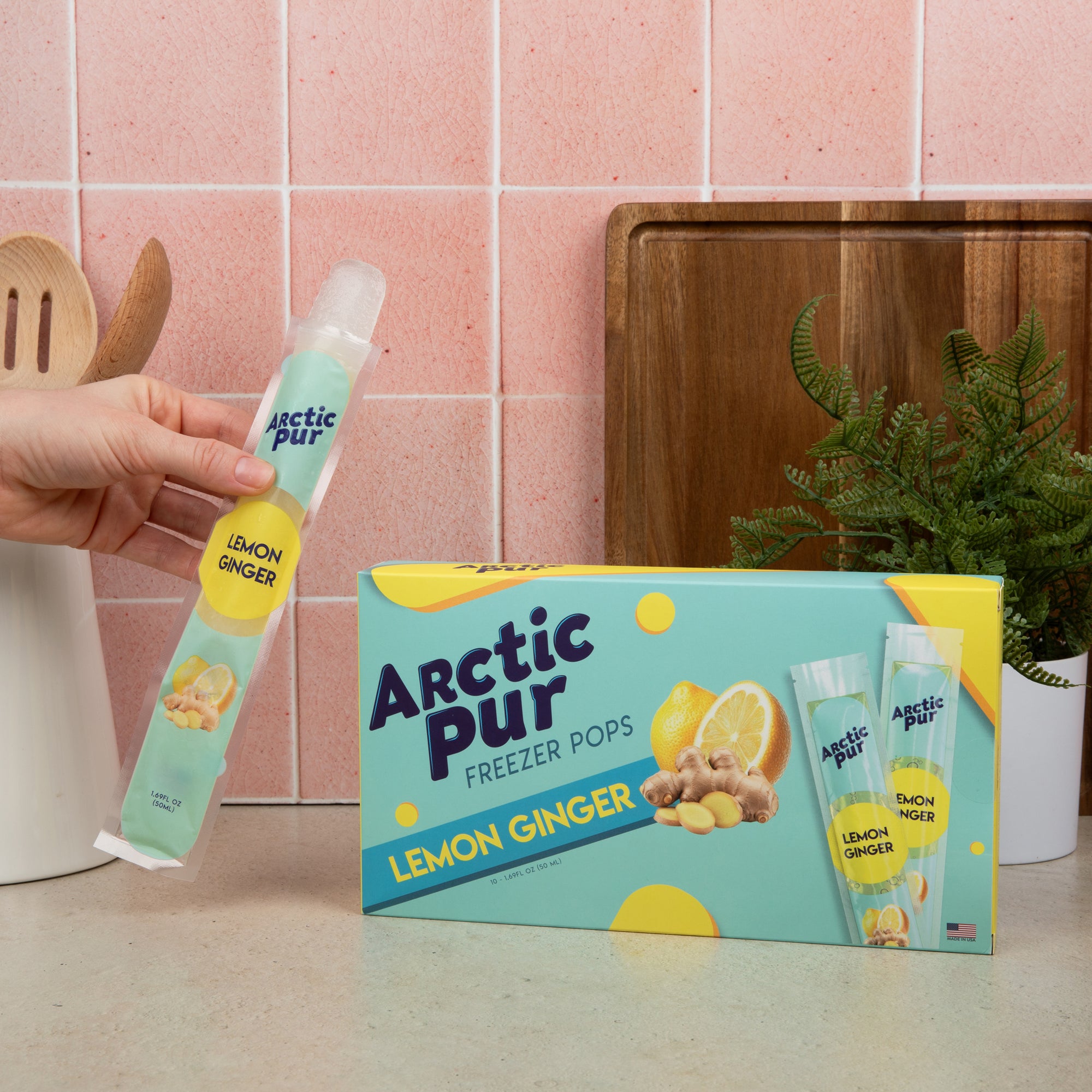 Lemon Ginger Freezer Pop - 1 Box of 10