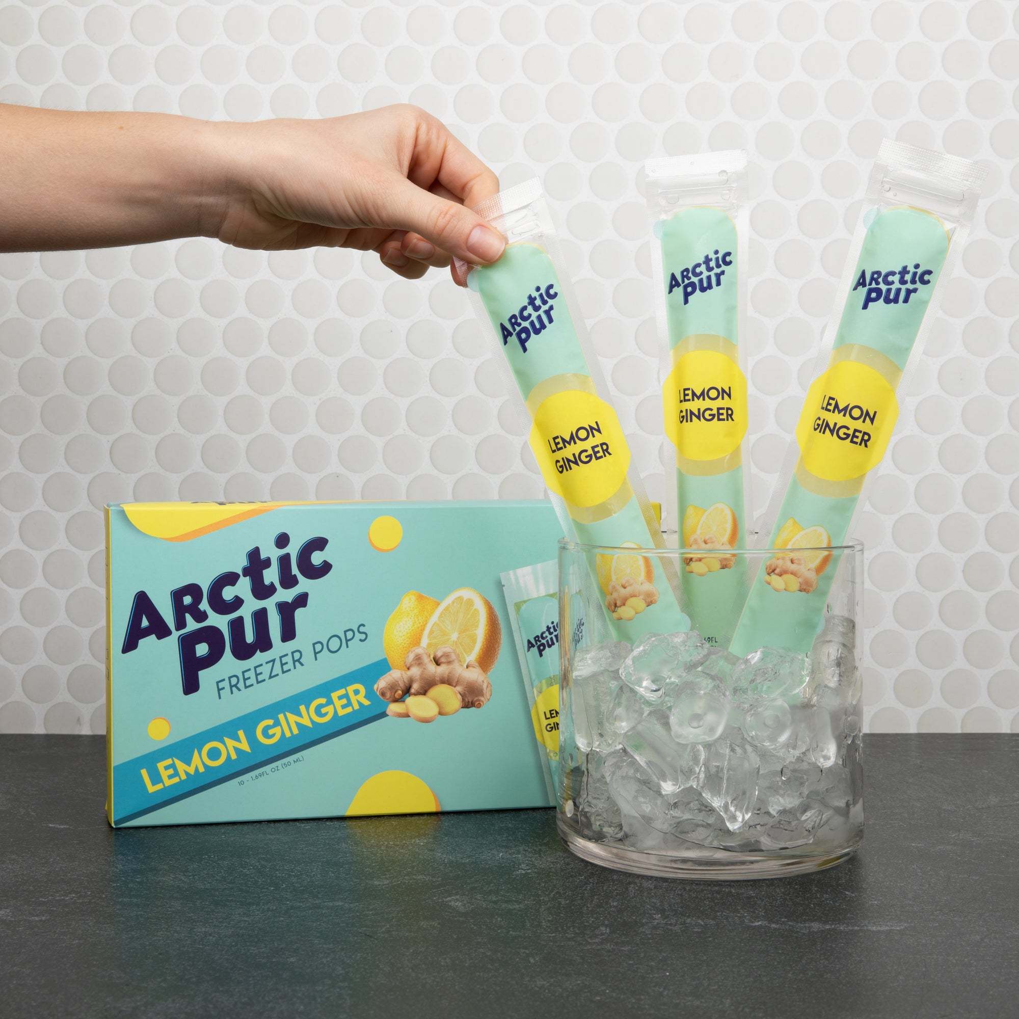 Lemon Ginger Freezer Pop - 1 Box of 10